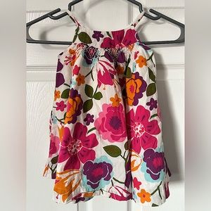 JOE FRESH • bright floral spring summer tank dress baby girl Easter casual full